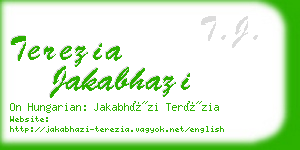 terezia jakabhazi business card